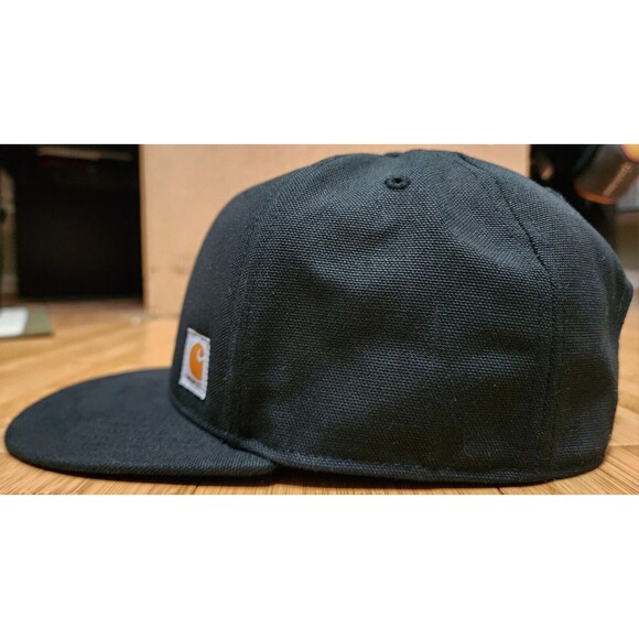 Carhartt Mens Hat Cap Black Snapback Moisture Wicking Fast Dry Ashland Work - Picture 3 of 8